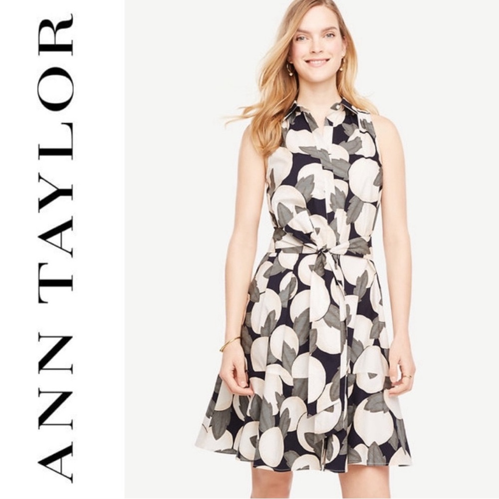 Ann Taylor | Orange Blossom Belted Shirt Dress